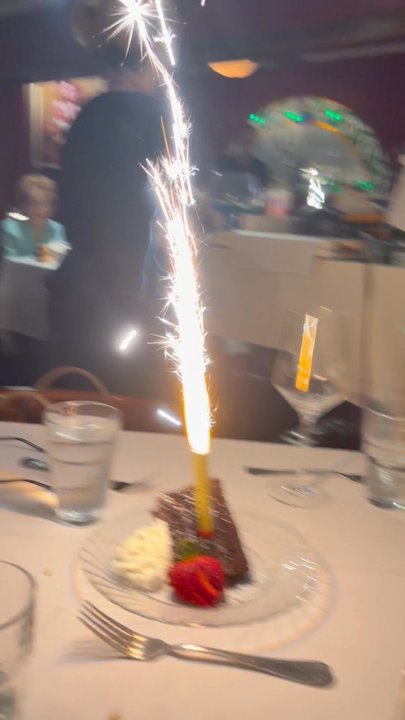 Cunard's Sandbar - Birthday chocolate cake - American Near Me - La Quinta, California