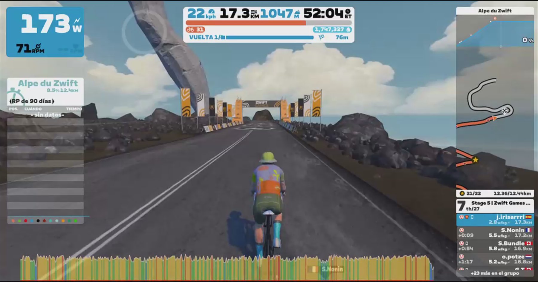 Zwift - Race: Road To Sky on Road to Sky in Watopia