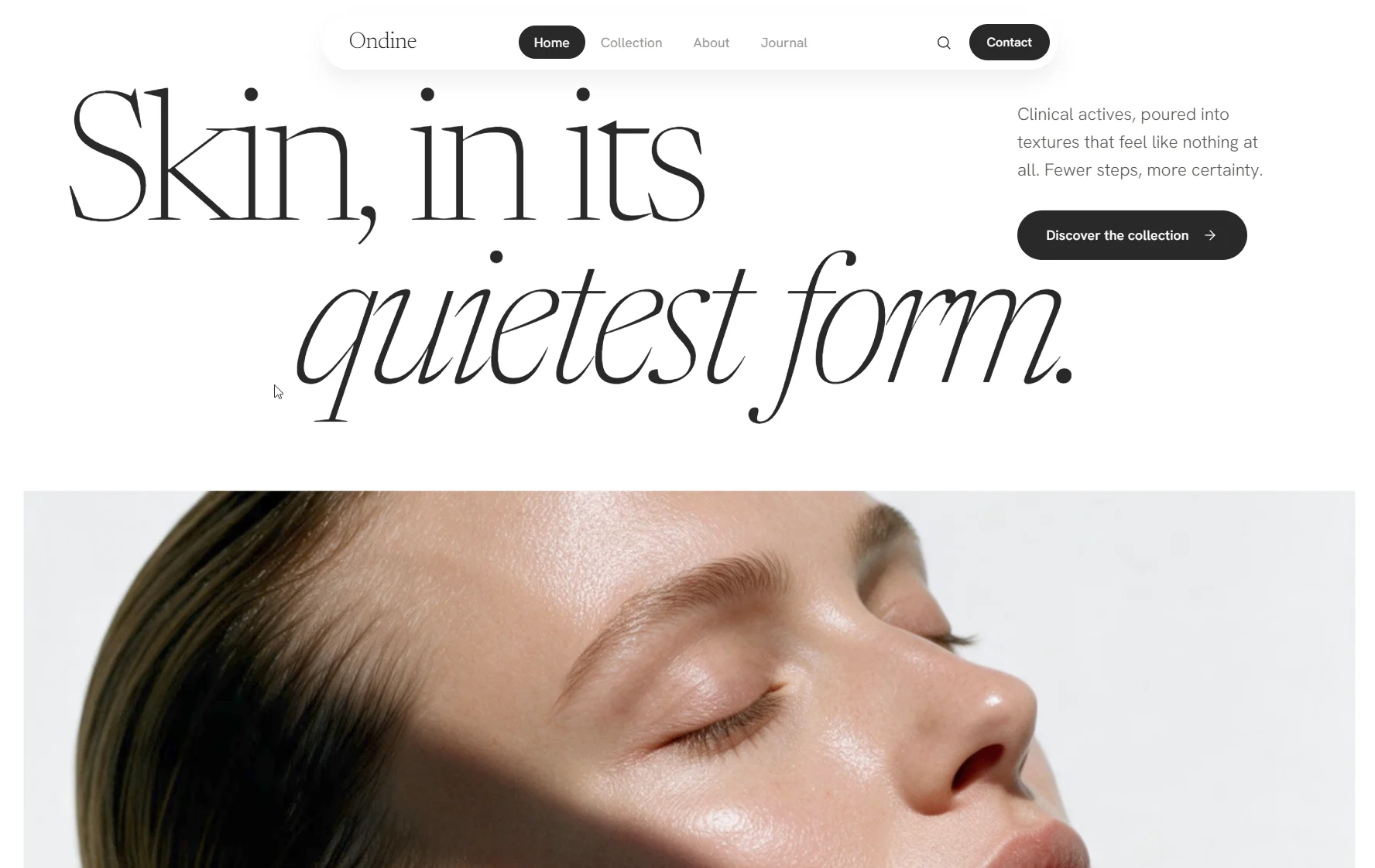 Ondine just got a huge update ✨We rebuilt the premium skincare template:- New loader. Product shots drop and stack, and it can loop until the page has loaded. Fully customizable.- Smoother motion. Every reveal has been retimed with a clean animation.- Cleaner layout. Lighter typography, a simpler footer, a sticky ritual stack and a new active state in the nav.Same calm, editorial Ondine, just more alive.