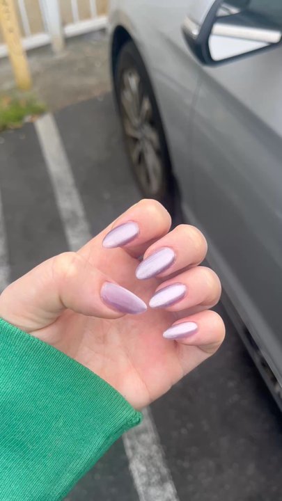Es Body Bar - Lavender Cat Eye Gel X Nails by Mandy - Waxing Near Me - Studio City, California