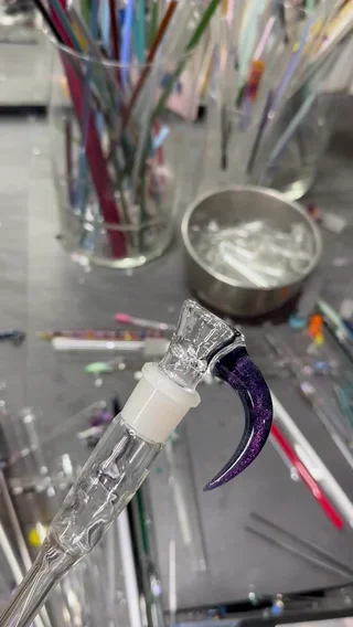 Preview pic of Purple Dichro 18mm 4 hole