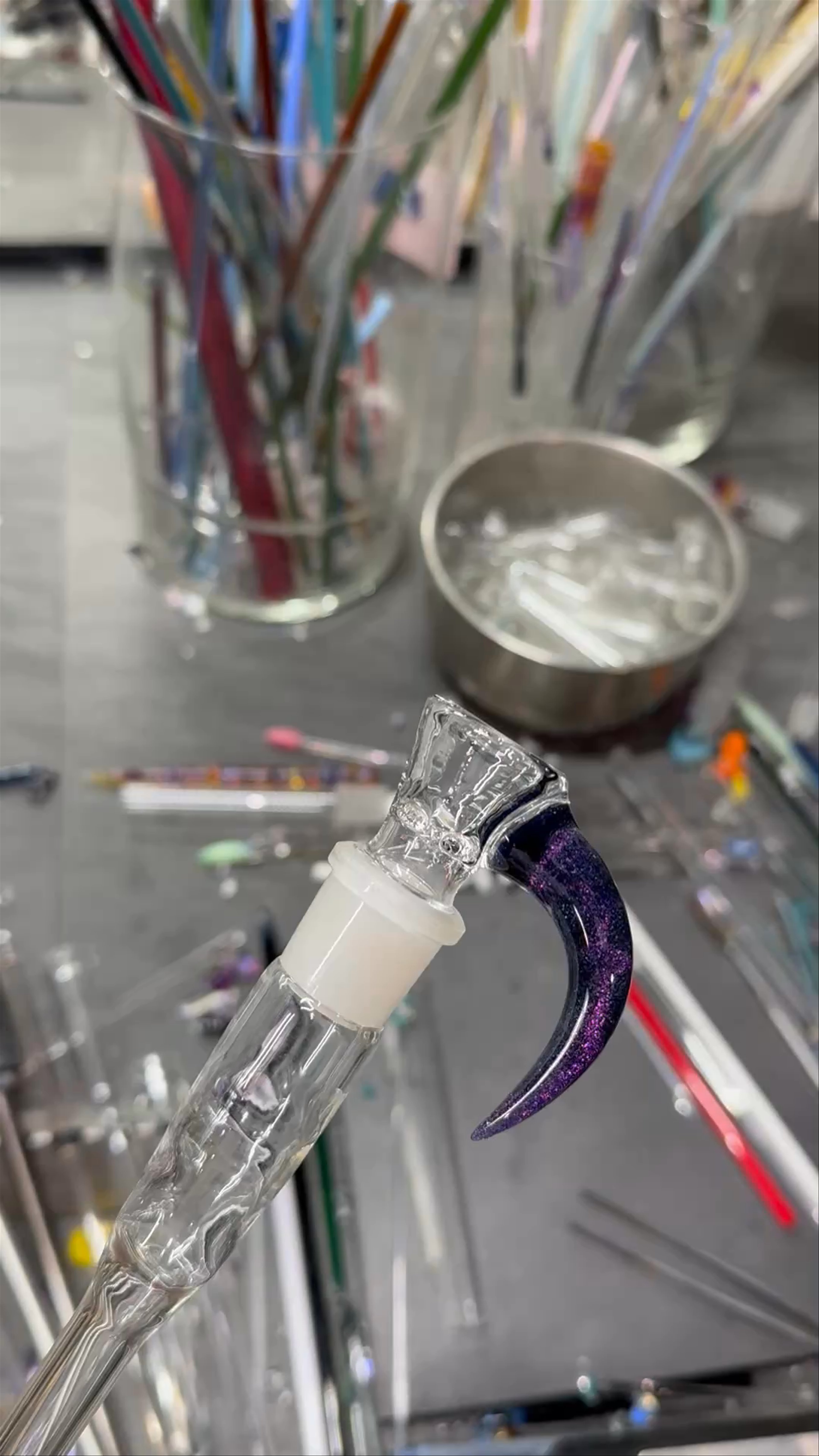 Preview pic of Purple Dichro 18mm 4 hole