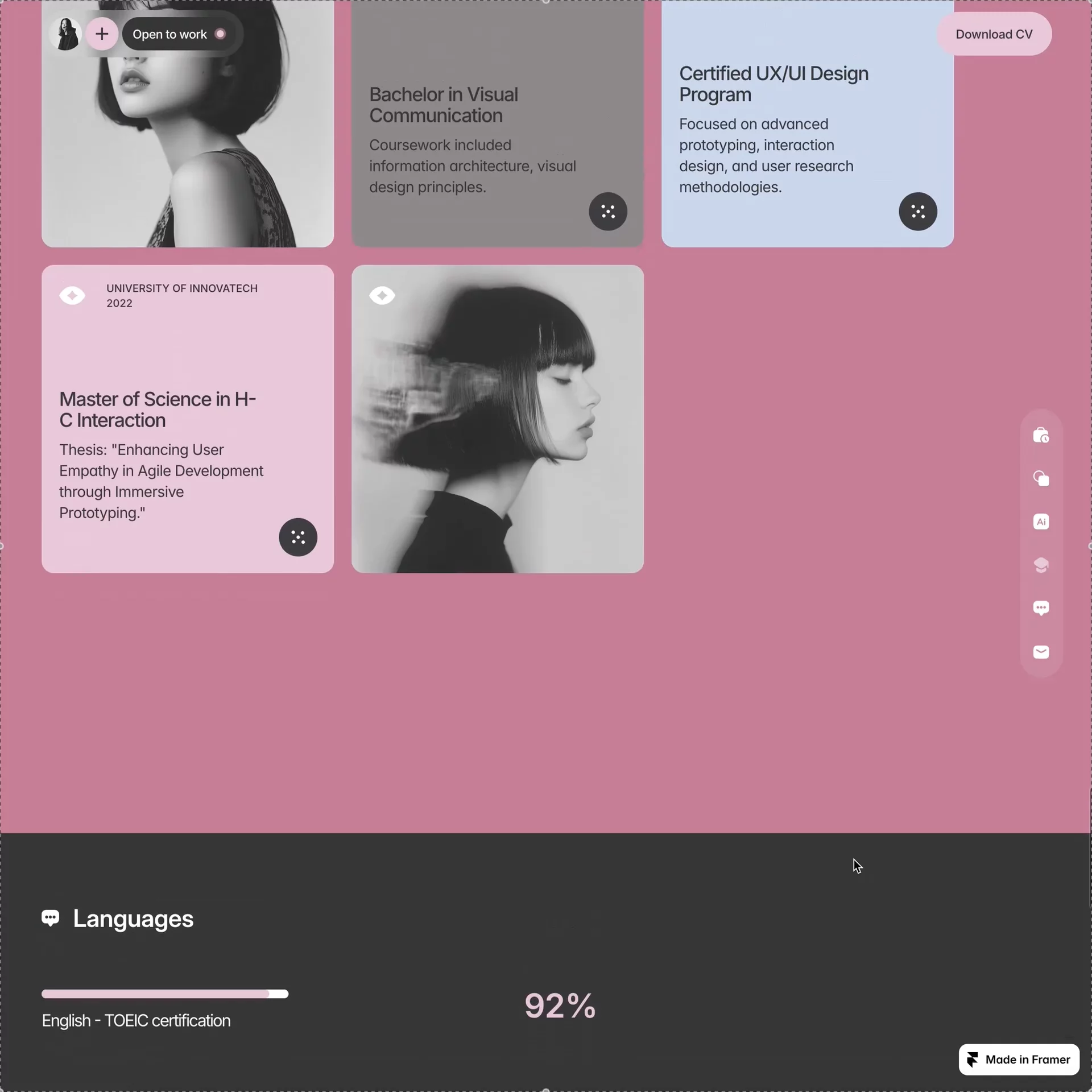 MIU — The EndWe spend a lot of time designing how people enter a portfolio.But the last interaction matters too.It's the moment that can turn browsing into another project, a conversation, or a reason to come back.A good experience deserves a considered ending.https://framer.link/TraLW7I