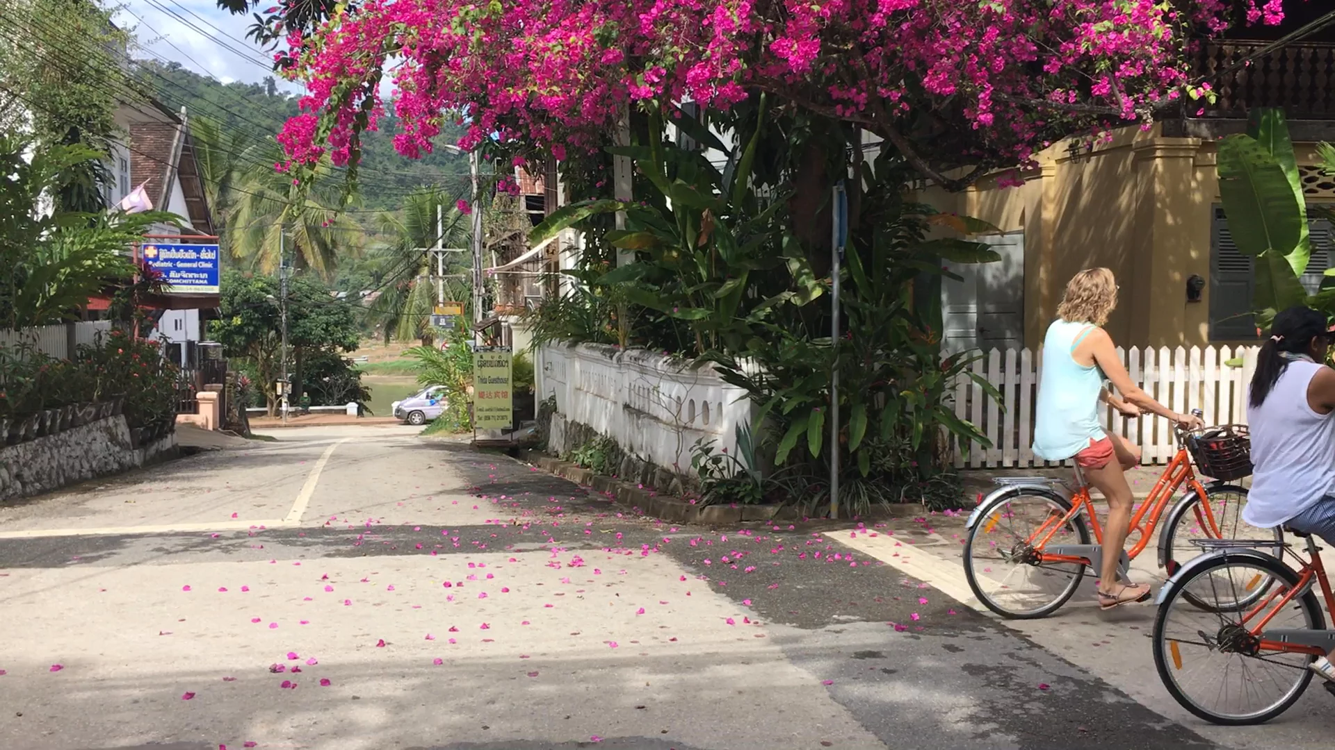 Biking around town is fun