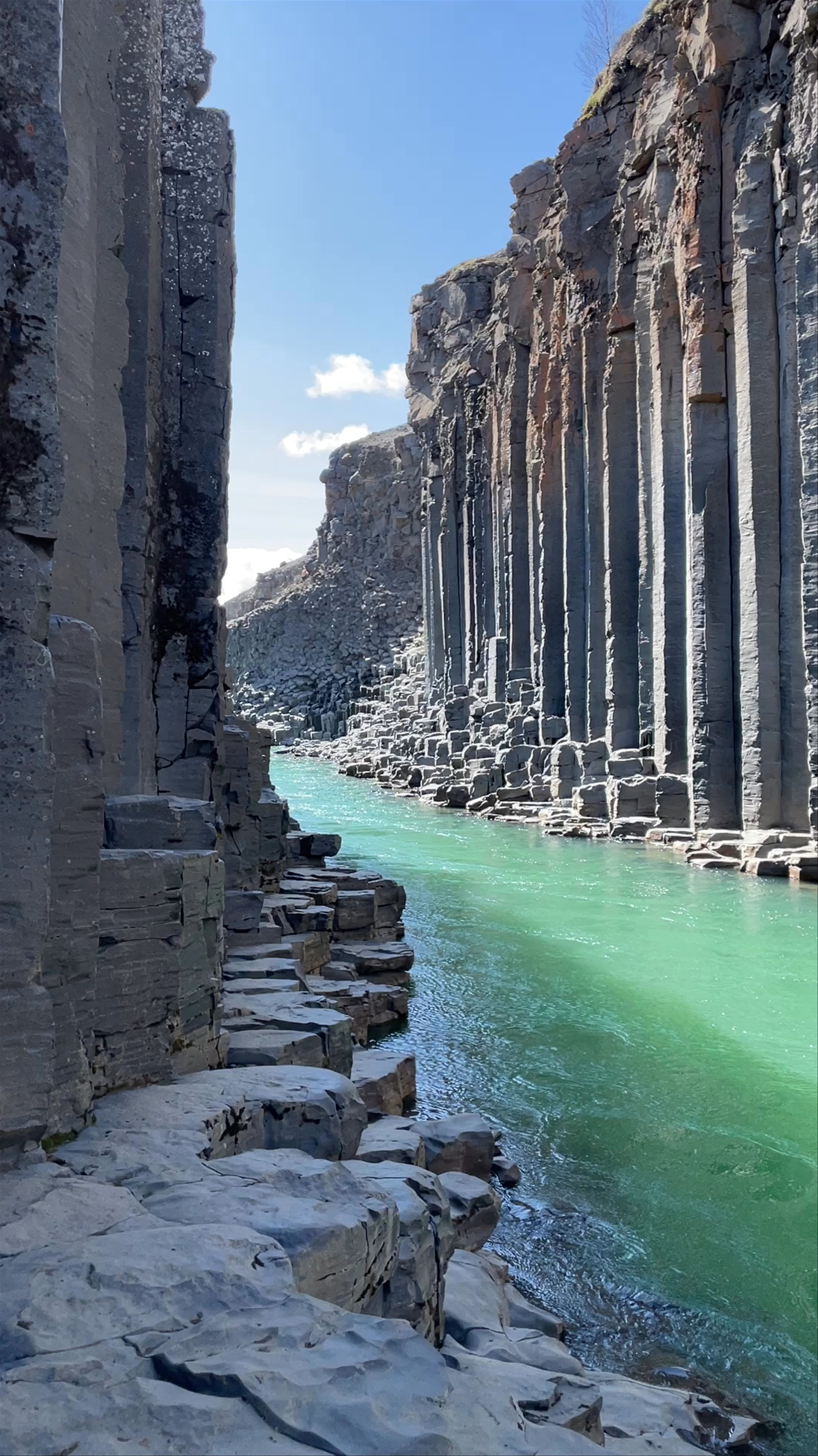Stuðlagil Walk Inside Canyon