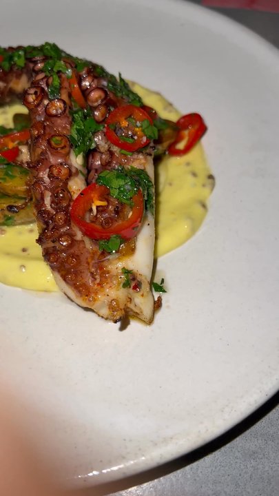 Reveler’s Hour - grilled octopus | mustard aioli, fingerling potatoes and pickled fresno peppers - Italian Near Me - Washington, DC, District of Columbia