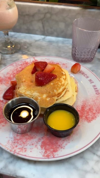 Sunday's Best - Delicious strawberry ricotta pancakes and the breakfast burrito. So good! - Breakfast & Brunch Near Me - Sandy, Utah