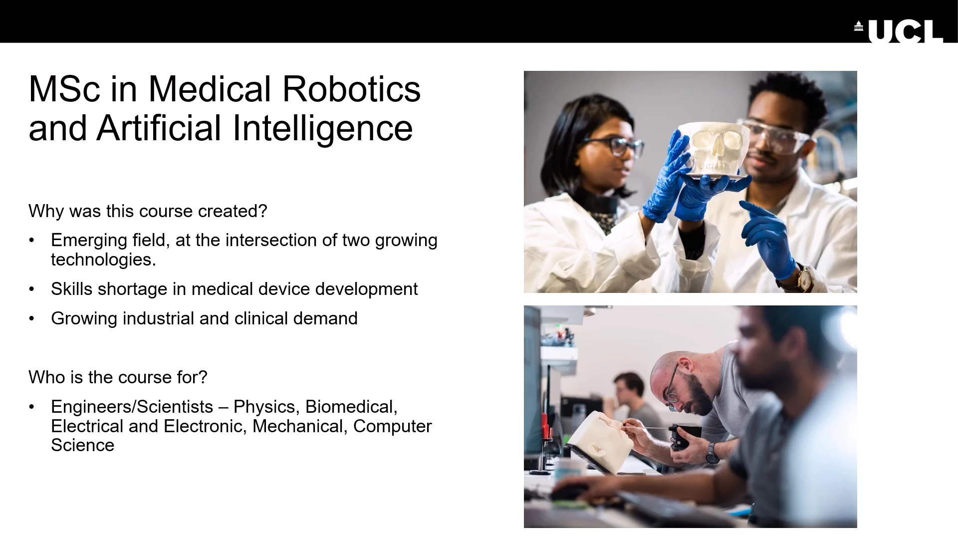 Unlocking the Future: MSc in Medical Robotics & AI at UC for Healthcare Innovators