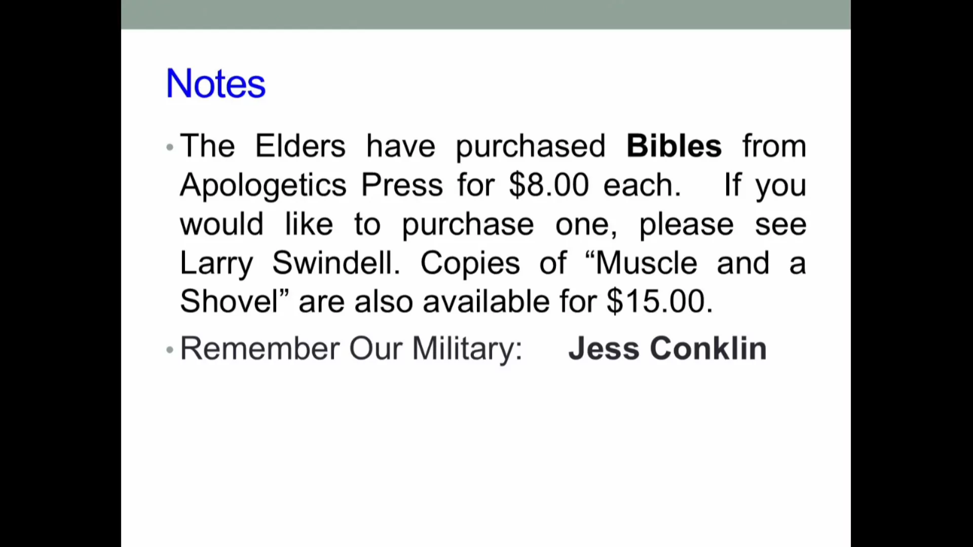 Bethel Service, January 04, 2026