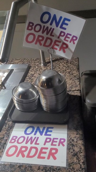 Khan Mongolian Grill - These are the options for your bowl. Tons of fish, meat, veggies, and spices - Mongolian Near Me - Monroe, Louisiana