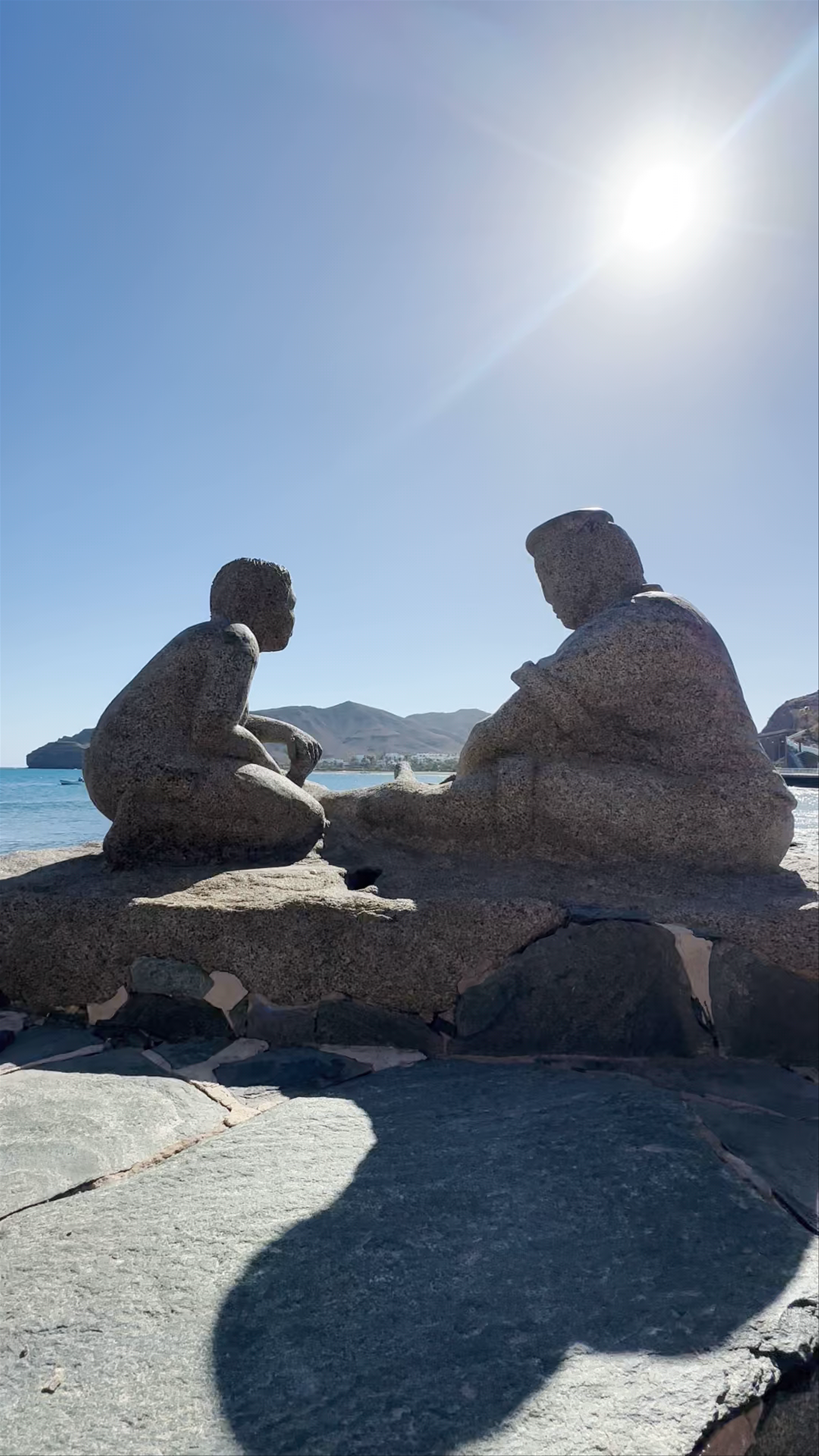Tribute to the Fishermen Statue at Paseo Miramar, Las Playitas