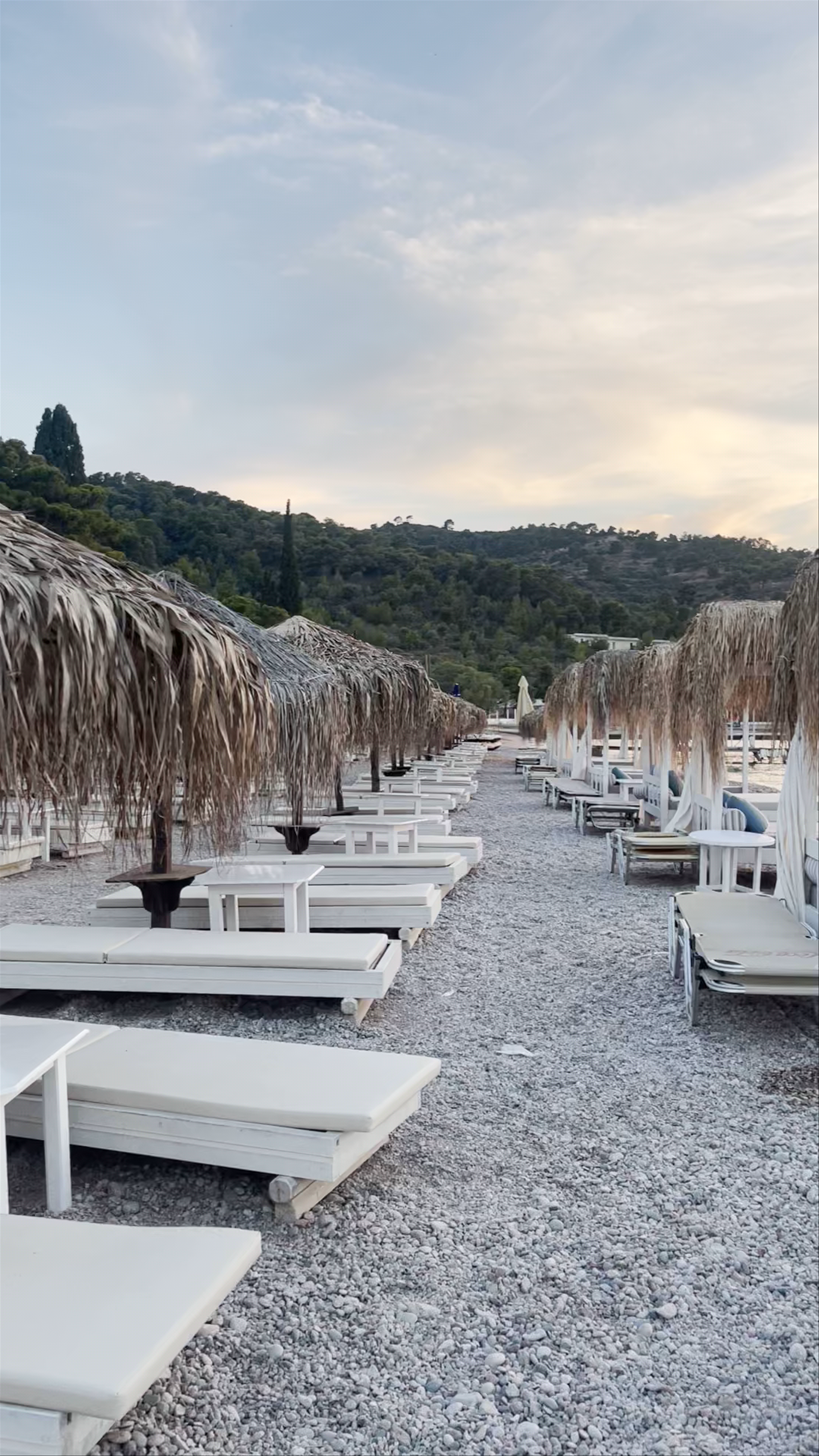 Serene Sunset at Kaiki Pizza Beach, Spetses, Greece