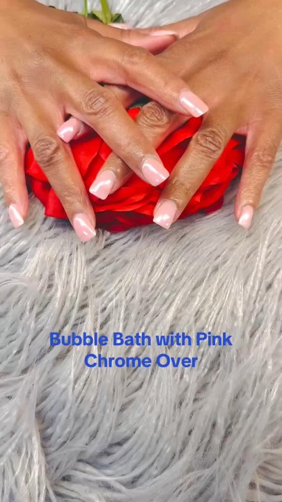 S&K Nail Spa - Opi bubble bath with chrome - Nail Salons Near Me - Novi, Michigan