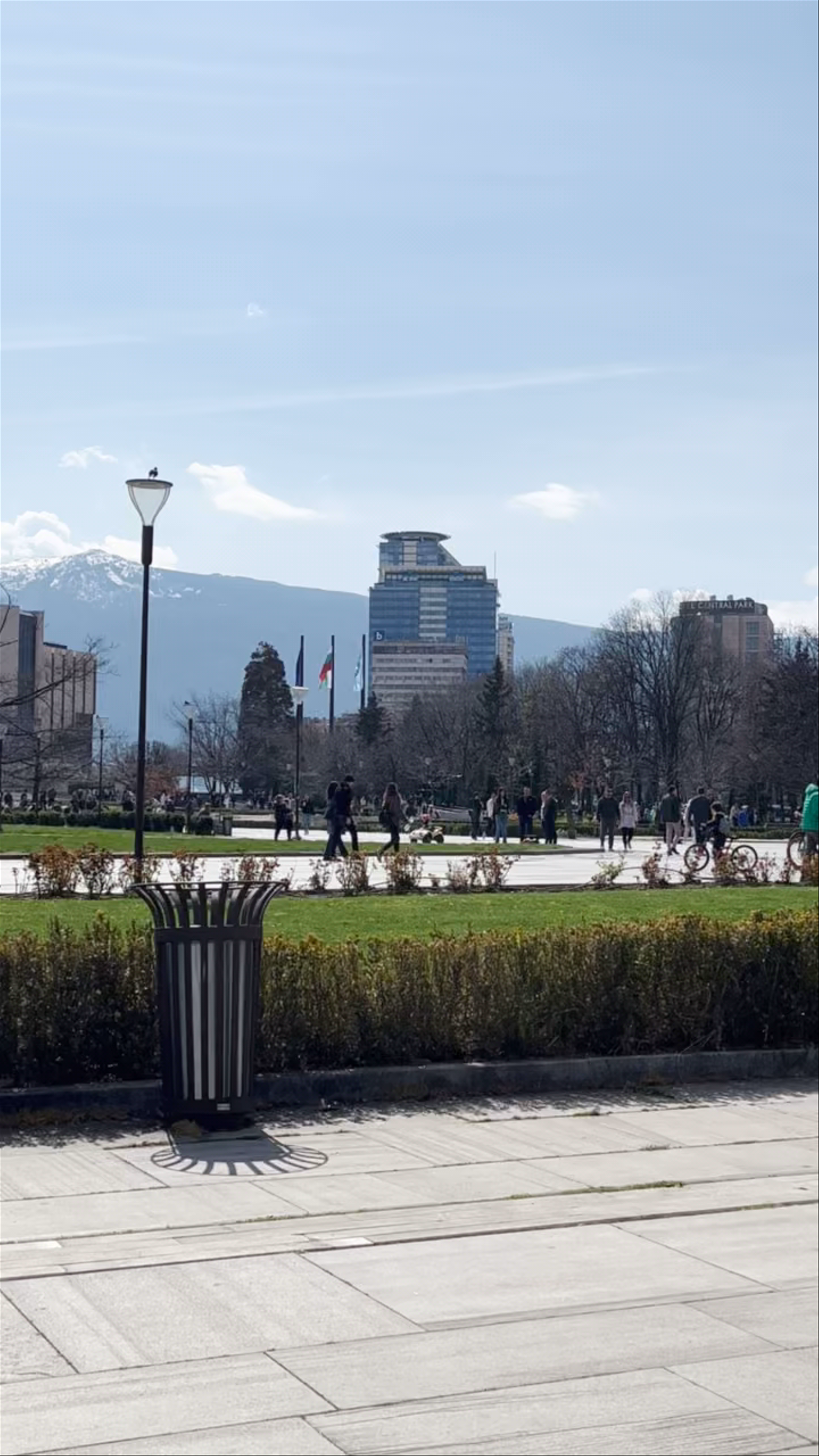 Sunlit Stroll through Revival Square, Sofia