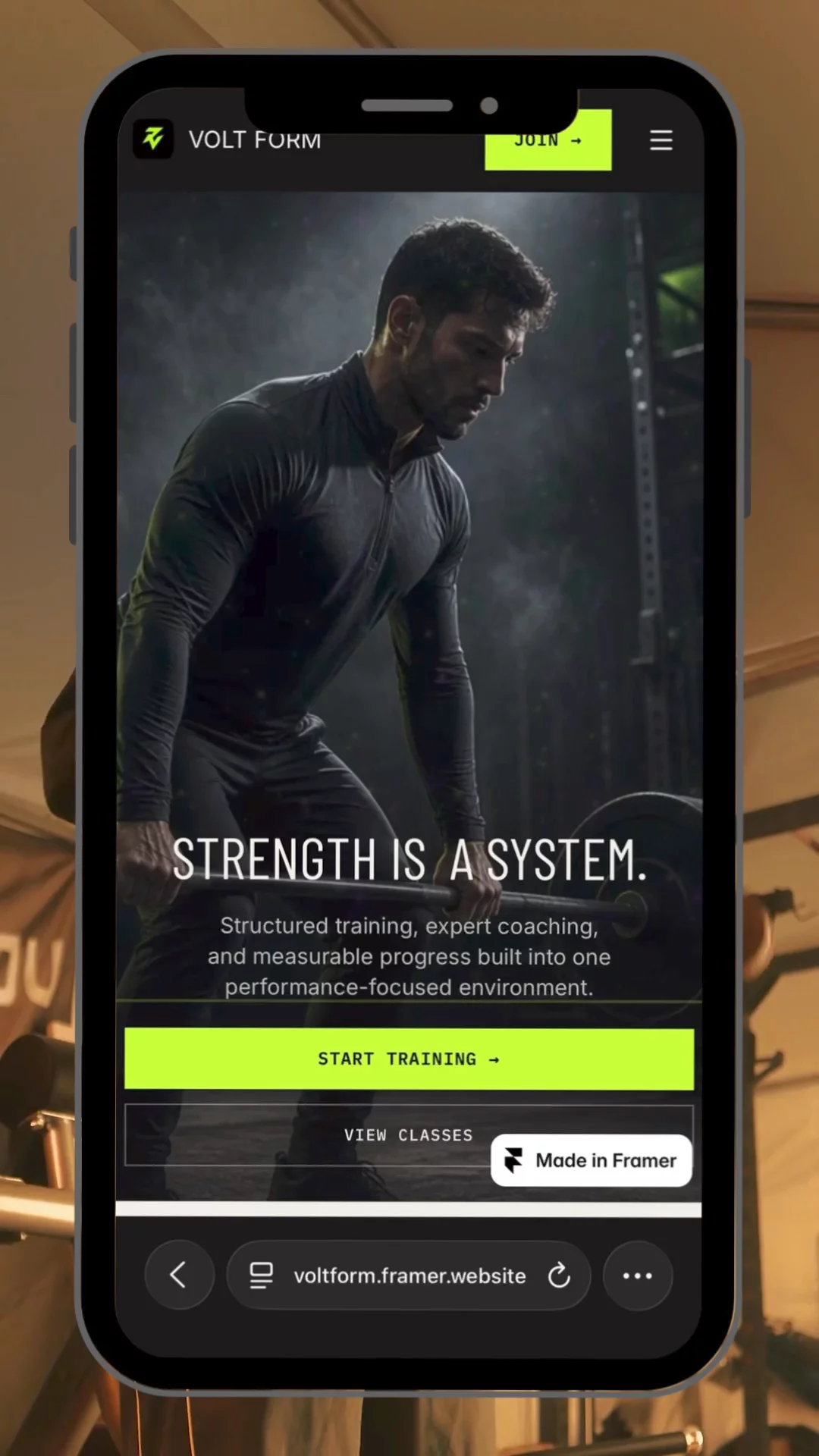VOLT FORM — built to move.A high-energy fitness website designed for gyms, personal trainers, and modern fitness studios.Bold visuals, strong calls to action, class and service presentation, and a responsive mobile experience that keeps everything fast and easy to use.Train harder. Convert better.