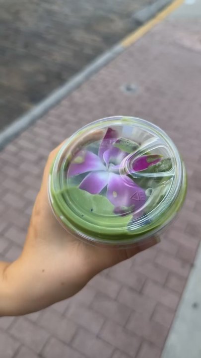 Deeply Coffee - Blueberry matcha w/ oatmilk - Coffee & Tea Near Me - Winter Garden, Florida