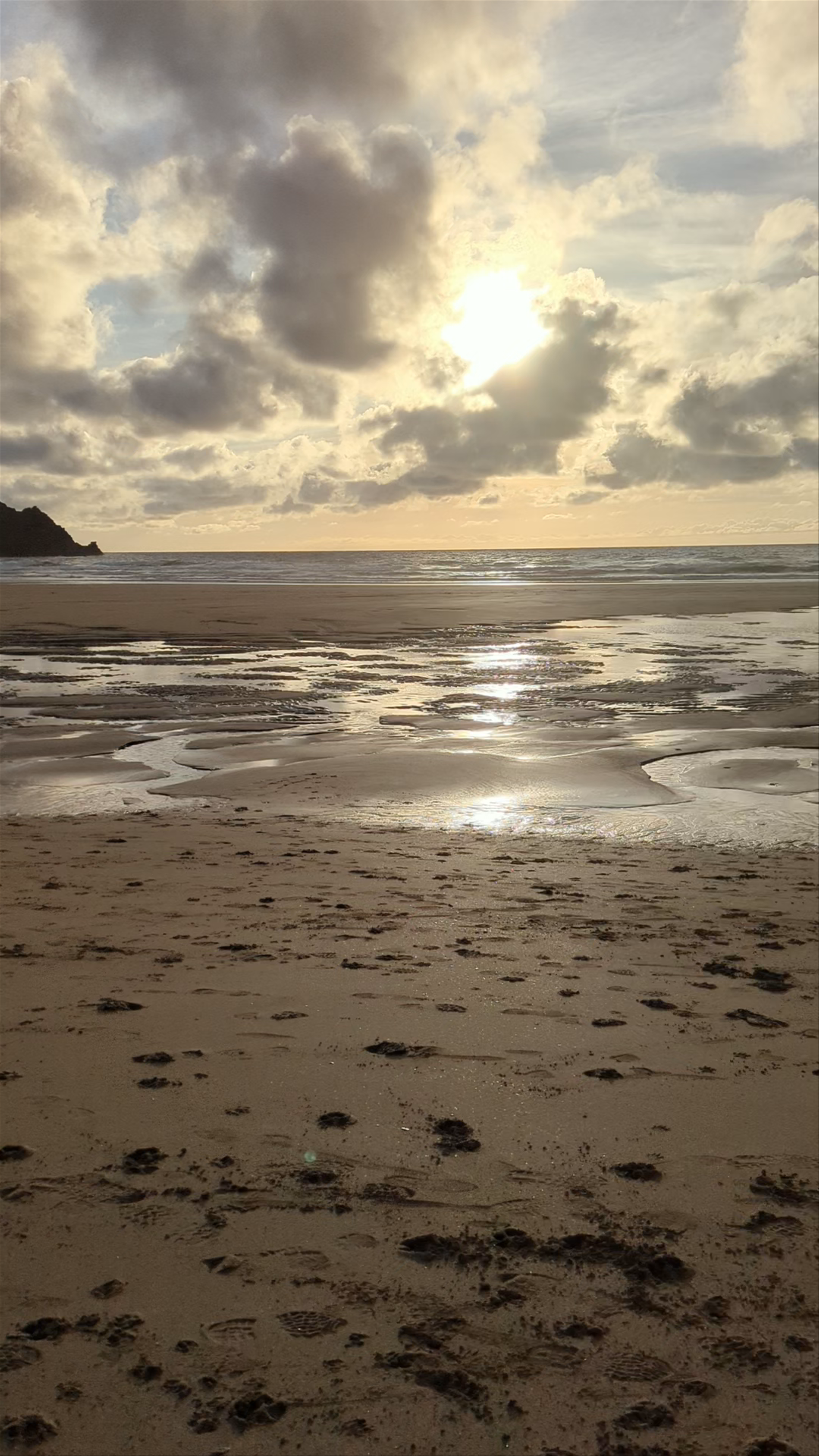 Serene Evening at Holywell Bay Beach in Newquay, UK
