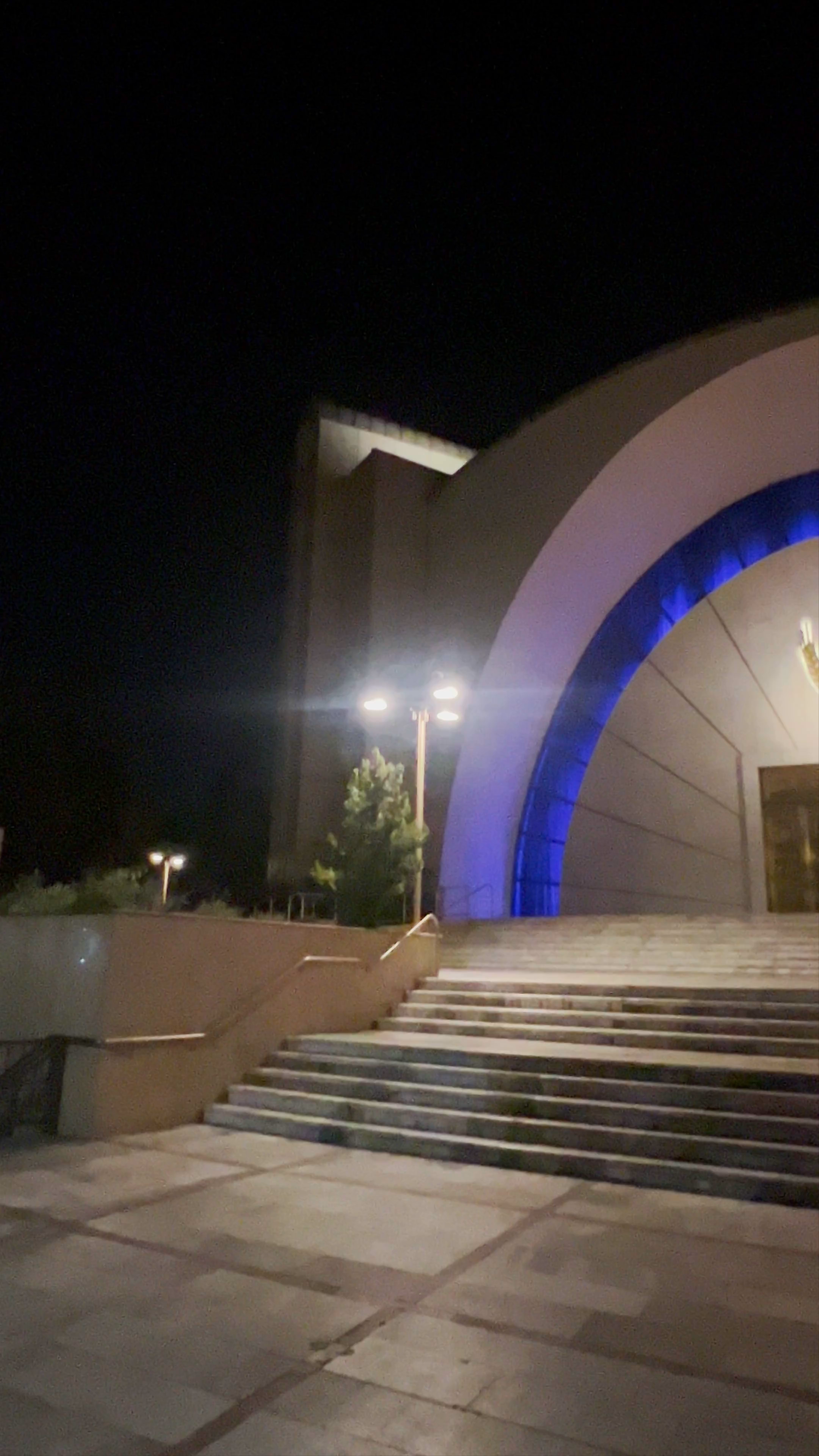Nighttime Serenity at Resurrection of Christ Orthodox Cathedral in Tirana