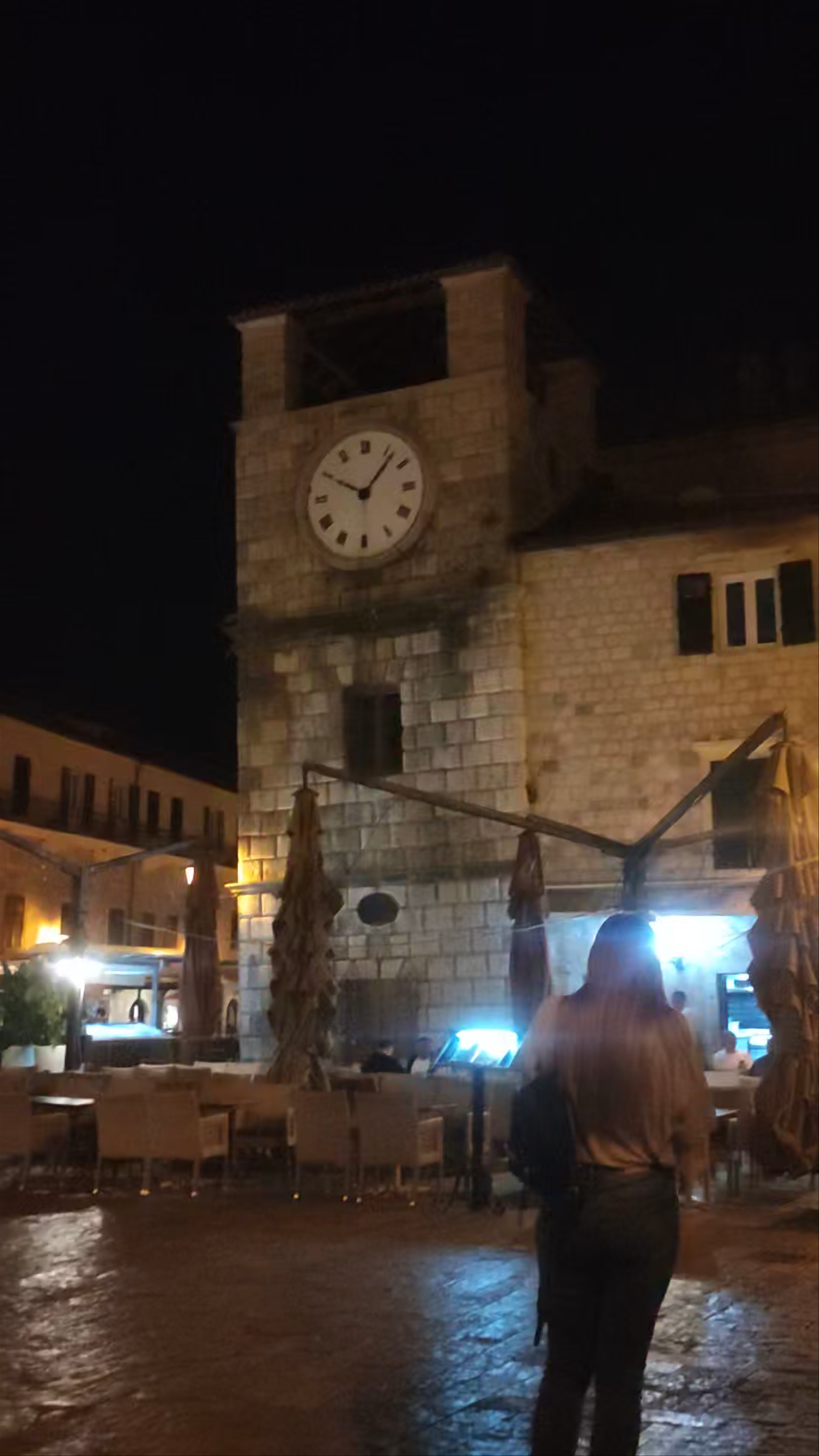 Torre del Reloj at Square of the Arms, Kotor Nighttime Charm