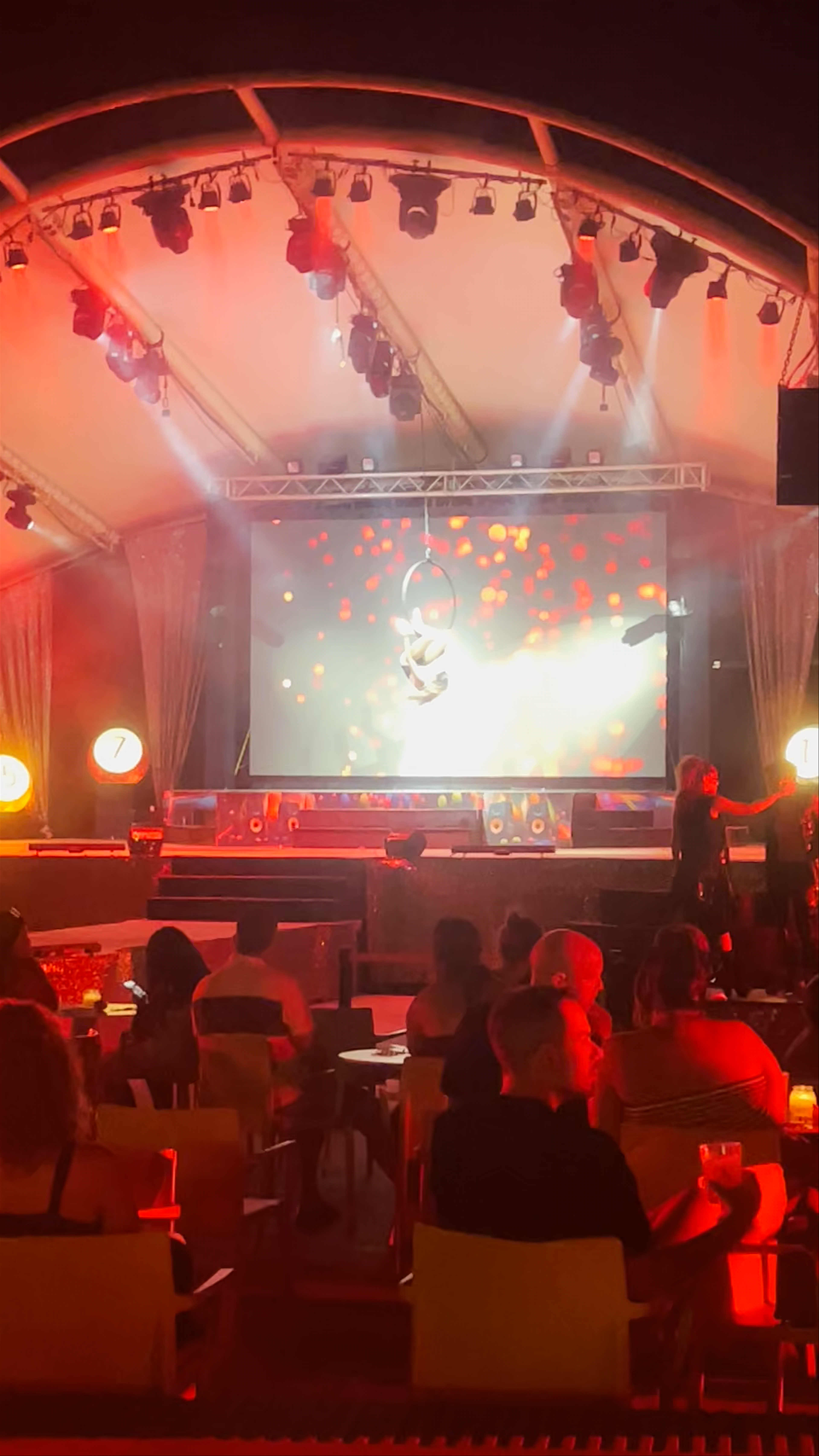 Dazzling Night Show with Aerial Acrobatics at Grand Palladium Select Palace Ibiza