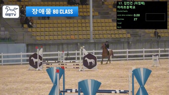 김민건3 (아침해) — 2026 춘계전국승마대회 (생활체육&유소년) · 장애물 80cm