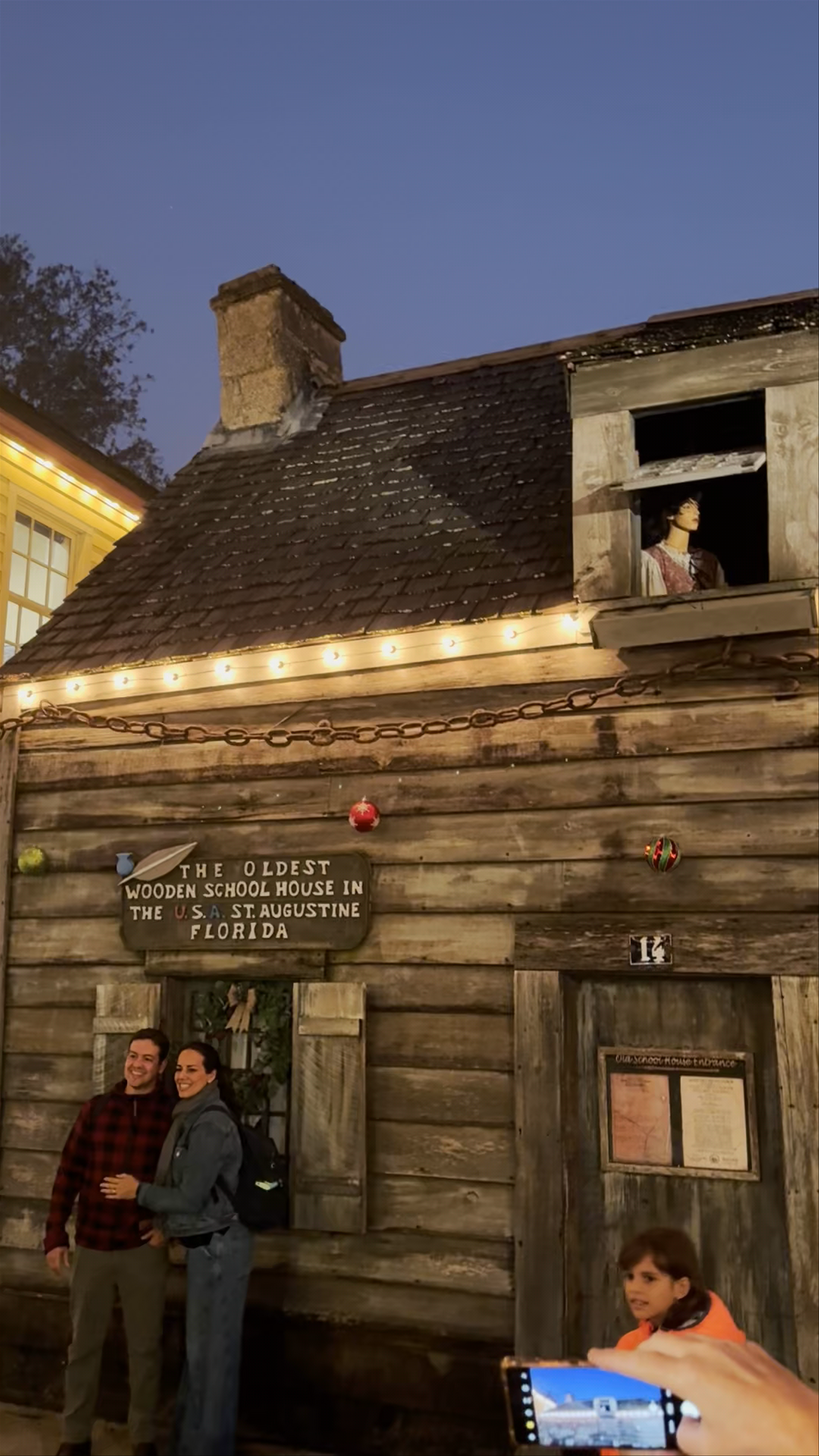Oldest Wooden Schoolhouse, St. Augustine: Historic Charm at Twilight