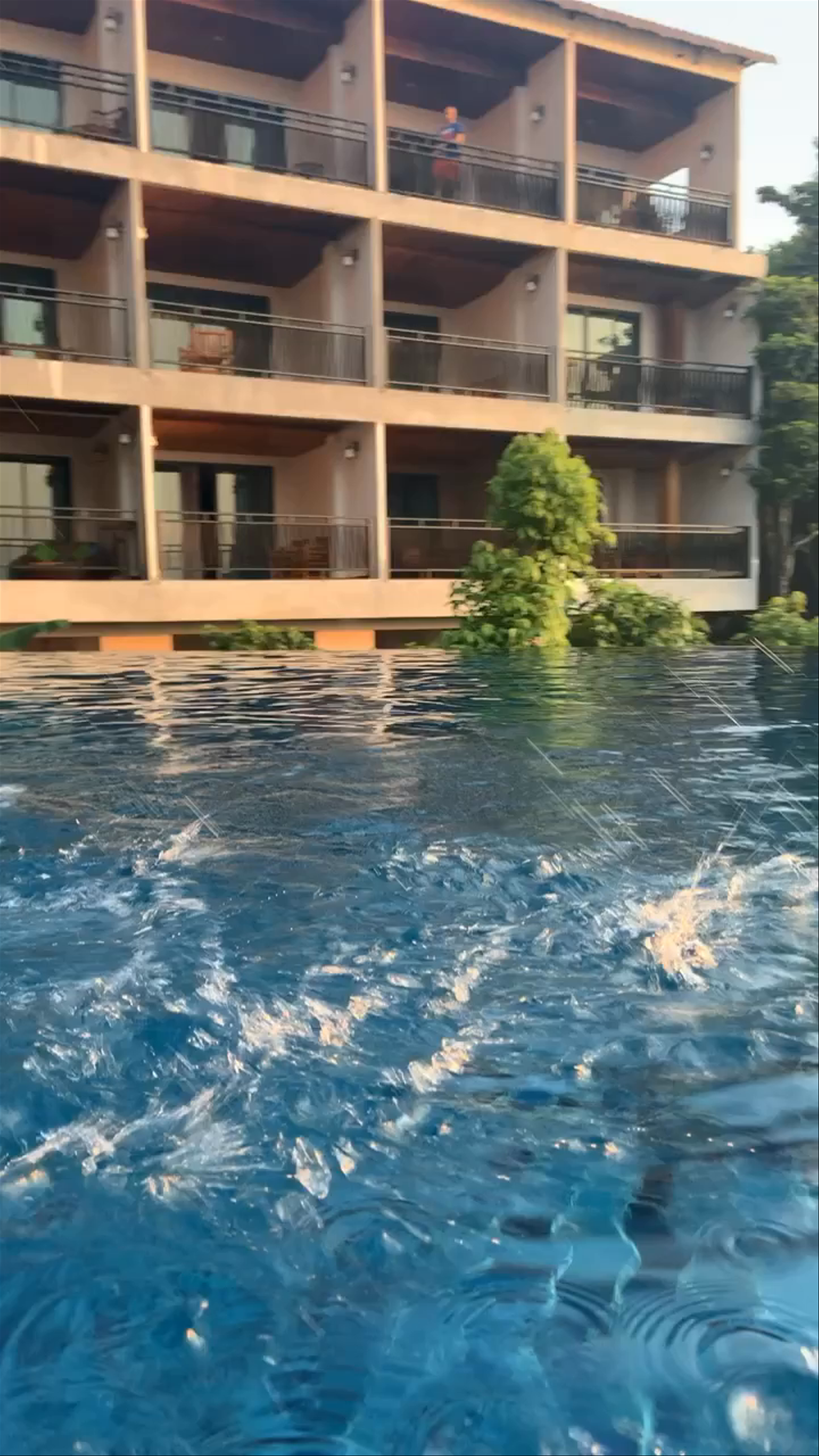 Dusit Buncha Resort Infinity Pool at Sunset, Koh Tao Thailand