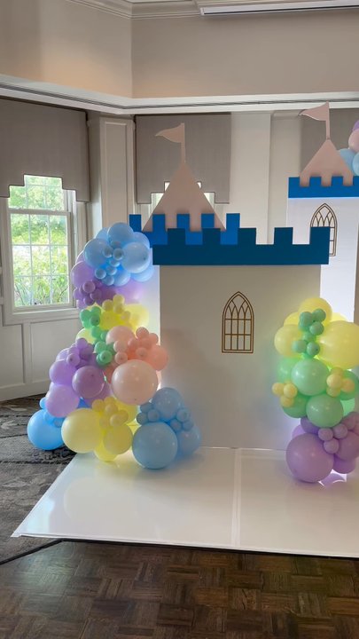 The Rainbow Balloons - Freyaland Fairytale Castle Balloons - Balloon Services Near Me
