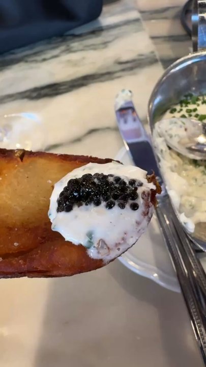 Loch Bar - Philly - Potato appetizer and caviar with horseradish cream cheese - Seafood Near Me - Philadelphia, Pennsylvania