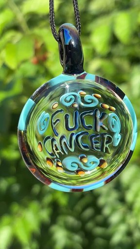 Preview pic of “Fuck Cancer” pendant necklace