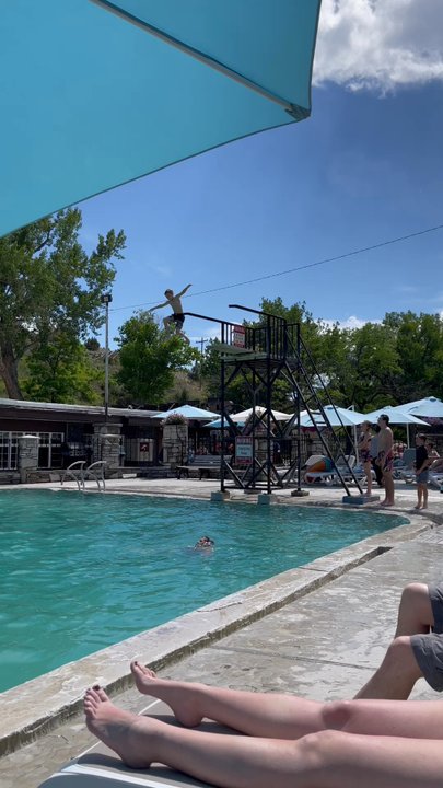 Star Plunge - The kids jumping off the high dive and playing basketball! - Swimming Pools Near Me - Thermopolis, Wyoming