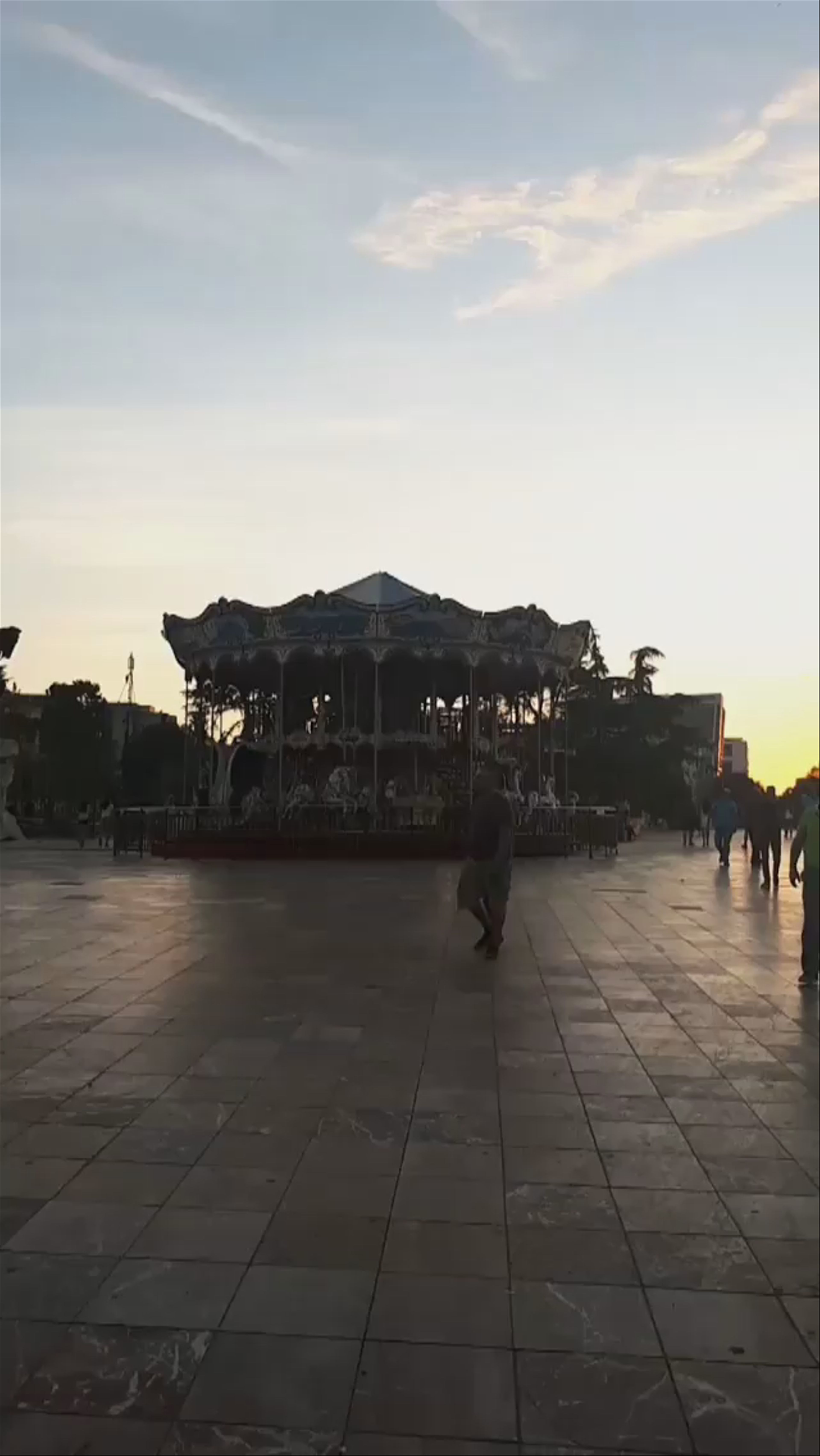 Skanderbeg Square at Sunset: A Magical Evening in Tirana, Albania