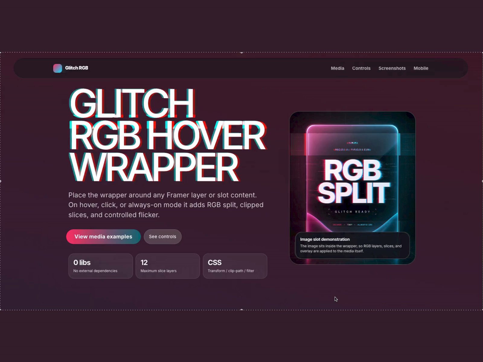 Glitch RGB Landing