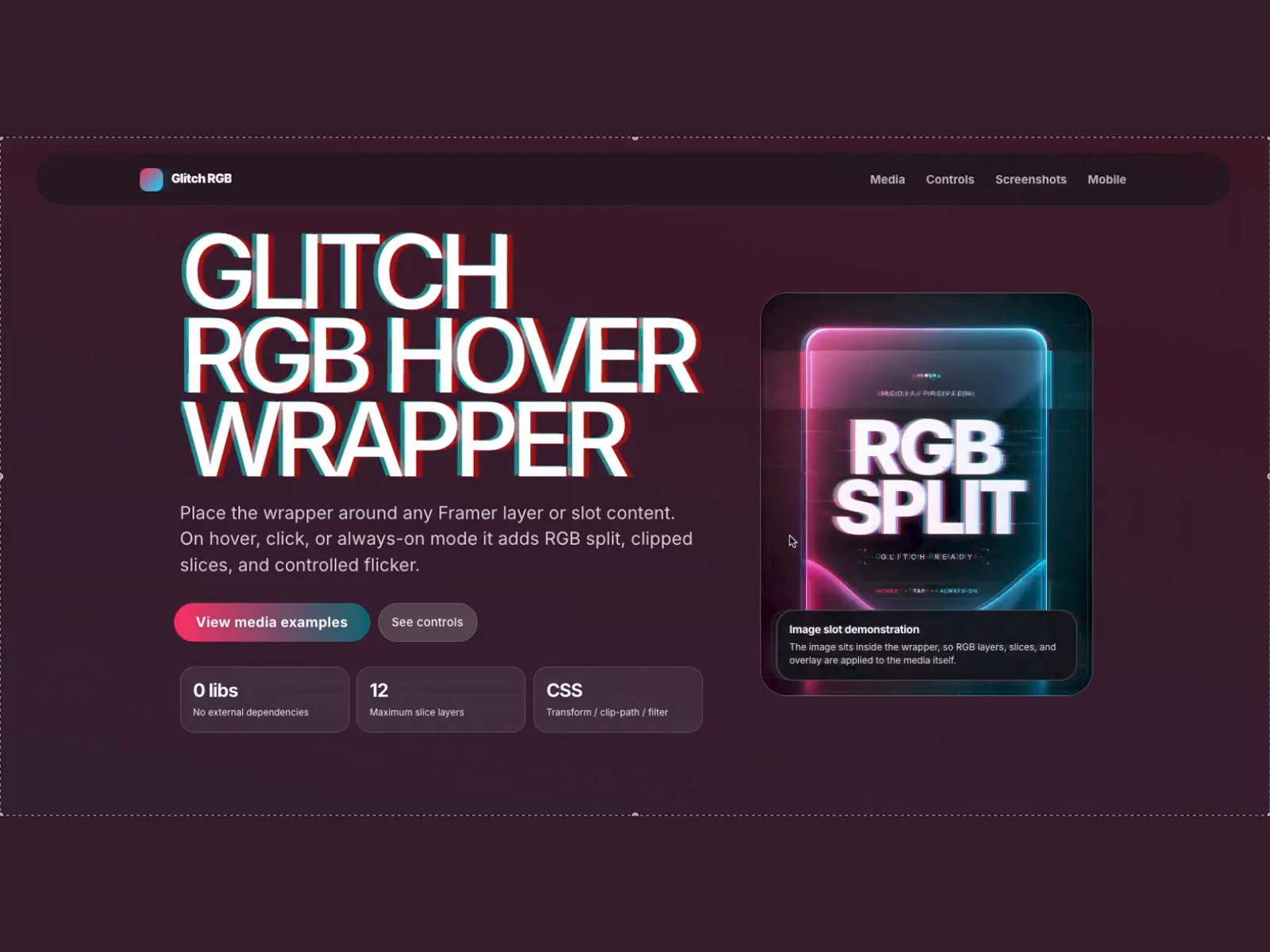 Glitch RGB Landing