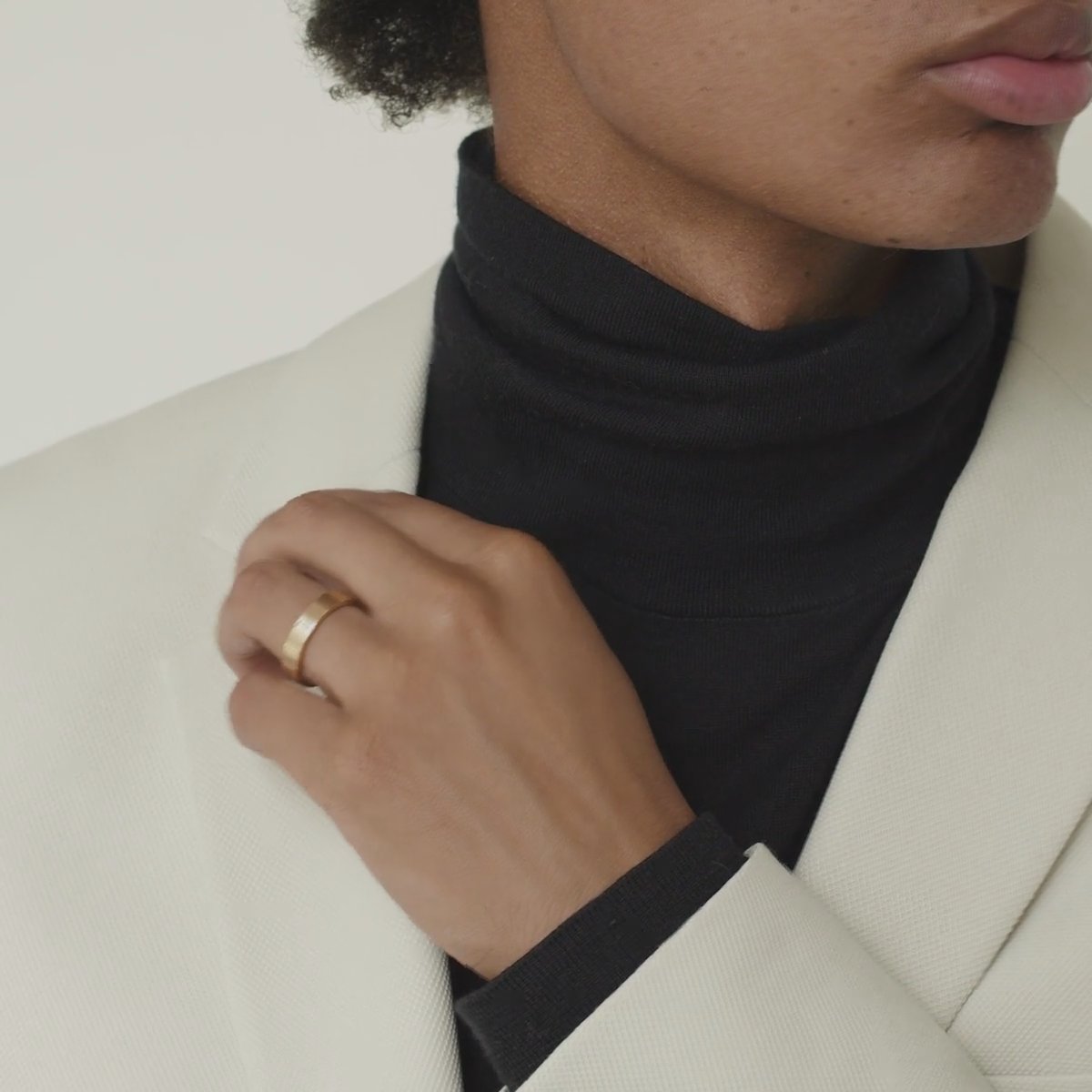 Brushed Baguette Band | Baguette | Platinum