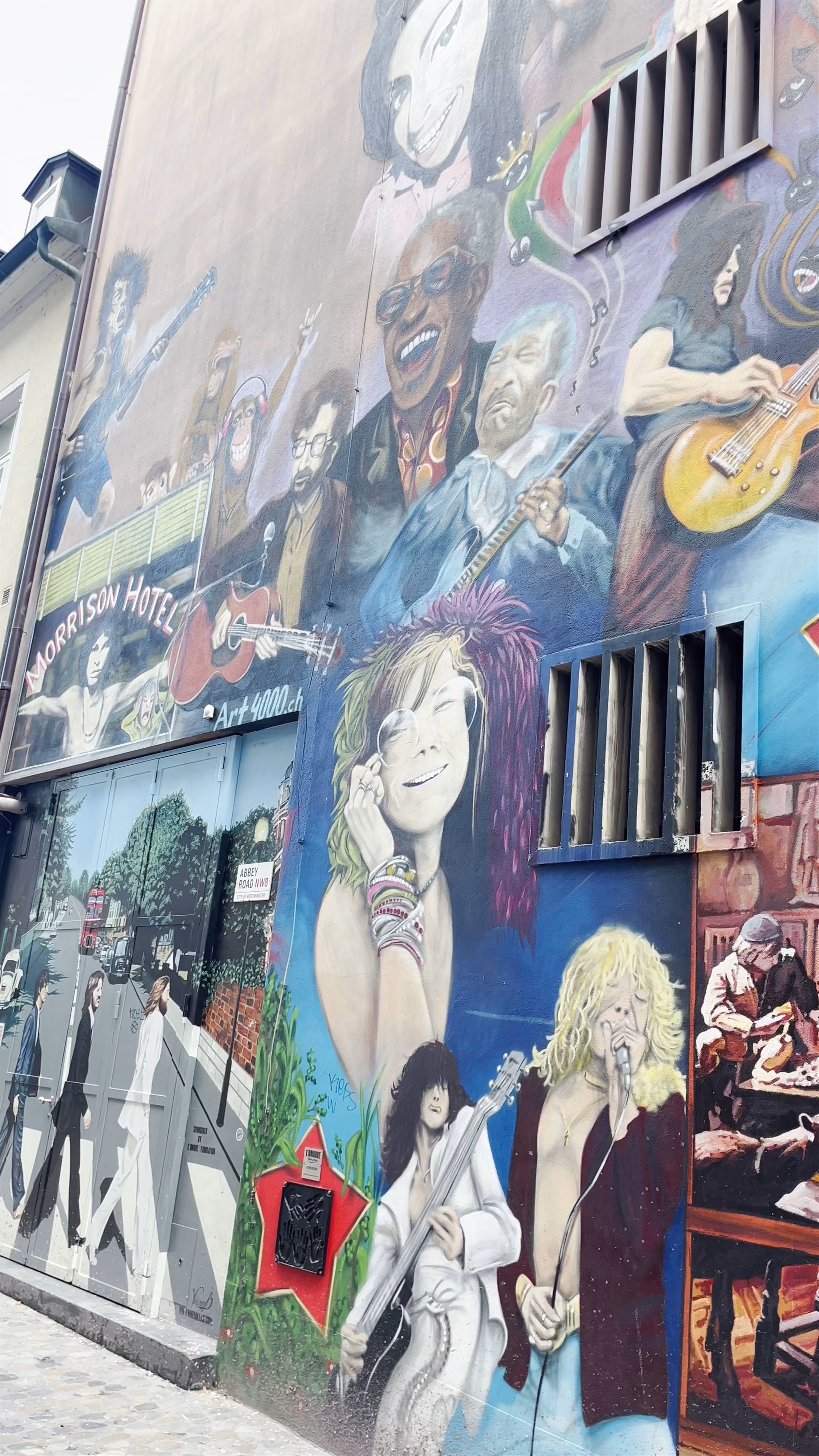 Iconic Music Legends Wall Art at Barfüsserplatz, Basel