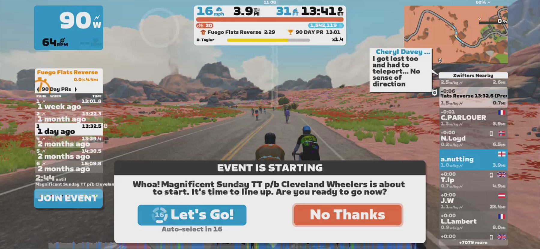 Zwift - Pacer Group Ride: Tempus Fugit in Watopia with Taylor