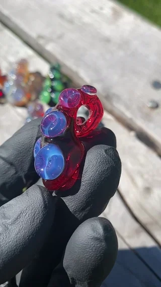 Preview pic of Gold Ruby Tentacle Pendant