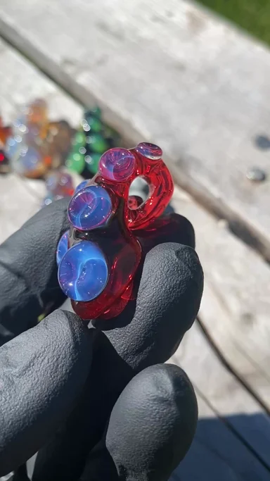 Preview pic of Gold Ruby Tentacle Pendant