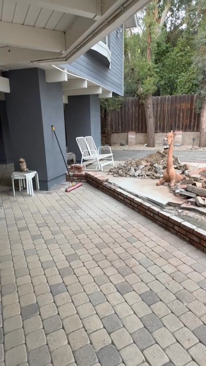 All Stars Builders - Video of work being completed: 1 foot foundation. Top layer of bricks. Six post for fence and fence. - General Contractors Near Me - Orange, California