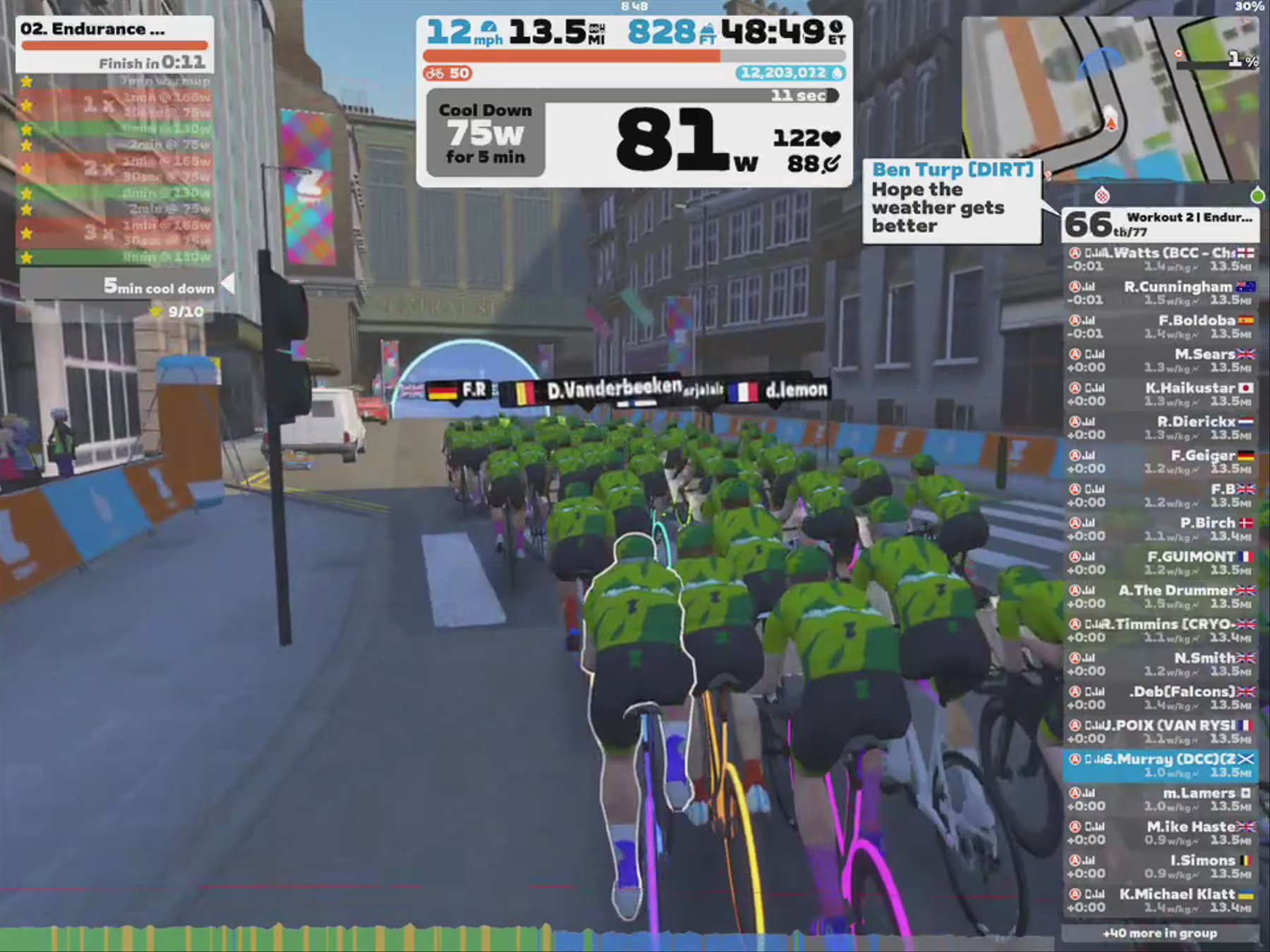 Zwift - Group Workout: Long - Endurance Escalator  on The Muckle Yin in Scotland