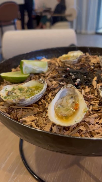 The Hulman - Grilled Pink Moon Oysters - Bars Near Me - Indianapolis, Indiana