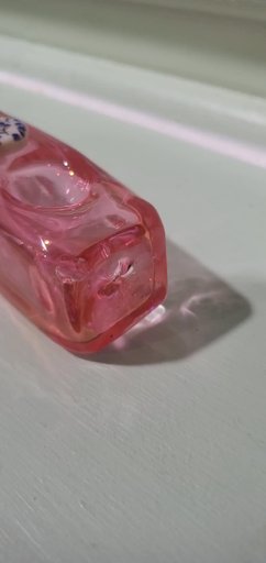 Preview pic of Rectangular Pink "Diamonds and Pearls" Pipe/Bowl/Spoon