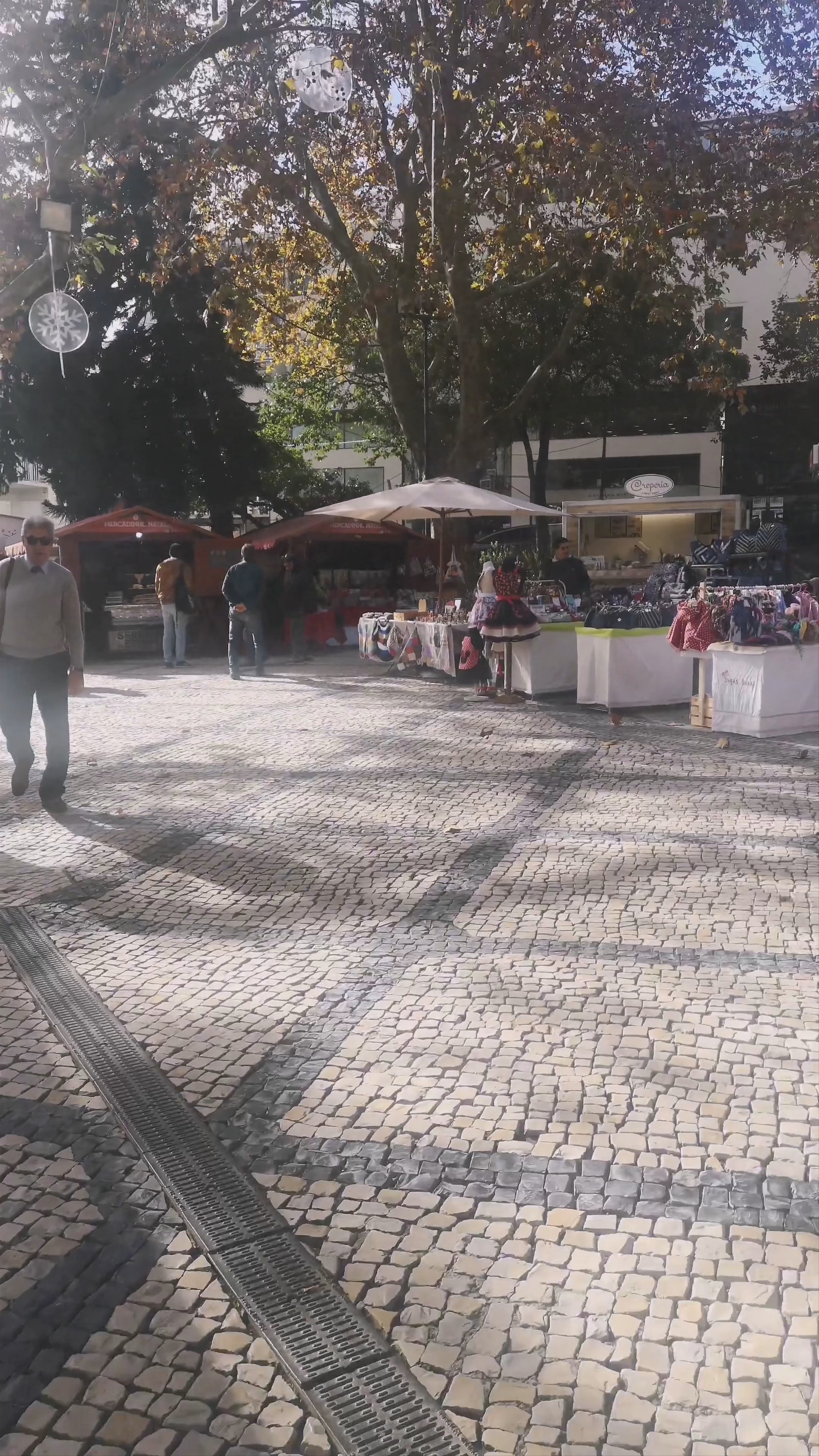 Sunlit Stroll Through Jardim Visconde da Luz Market, Cascais