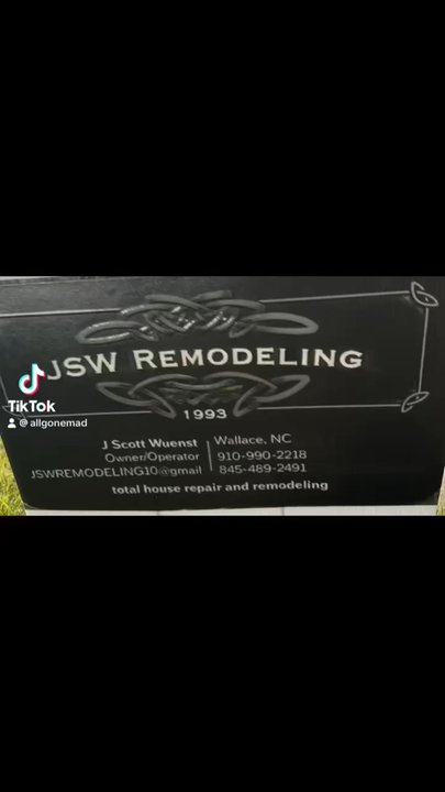 JSW Remodeling - The company Business card - General Contractors Near Me