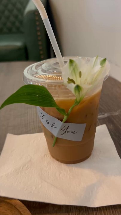 De Coffee Bloom - My latte and croissant - Coffee & Tea Near Me - Trinity, Florida