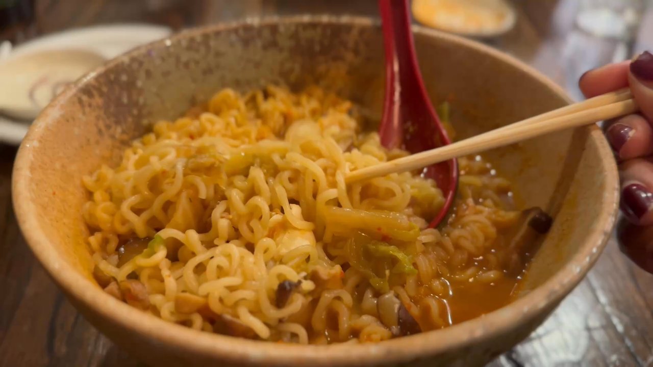 Neko Sushi - Spicy Ramen with mushrooms and kimchee. Yum! - Korean Near Me - Cincinnati, Ohio