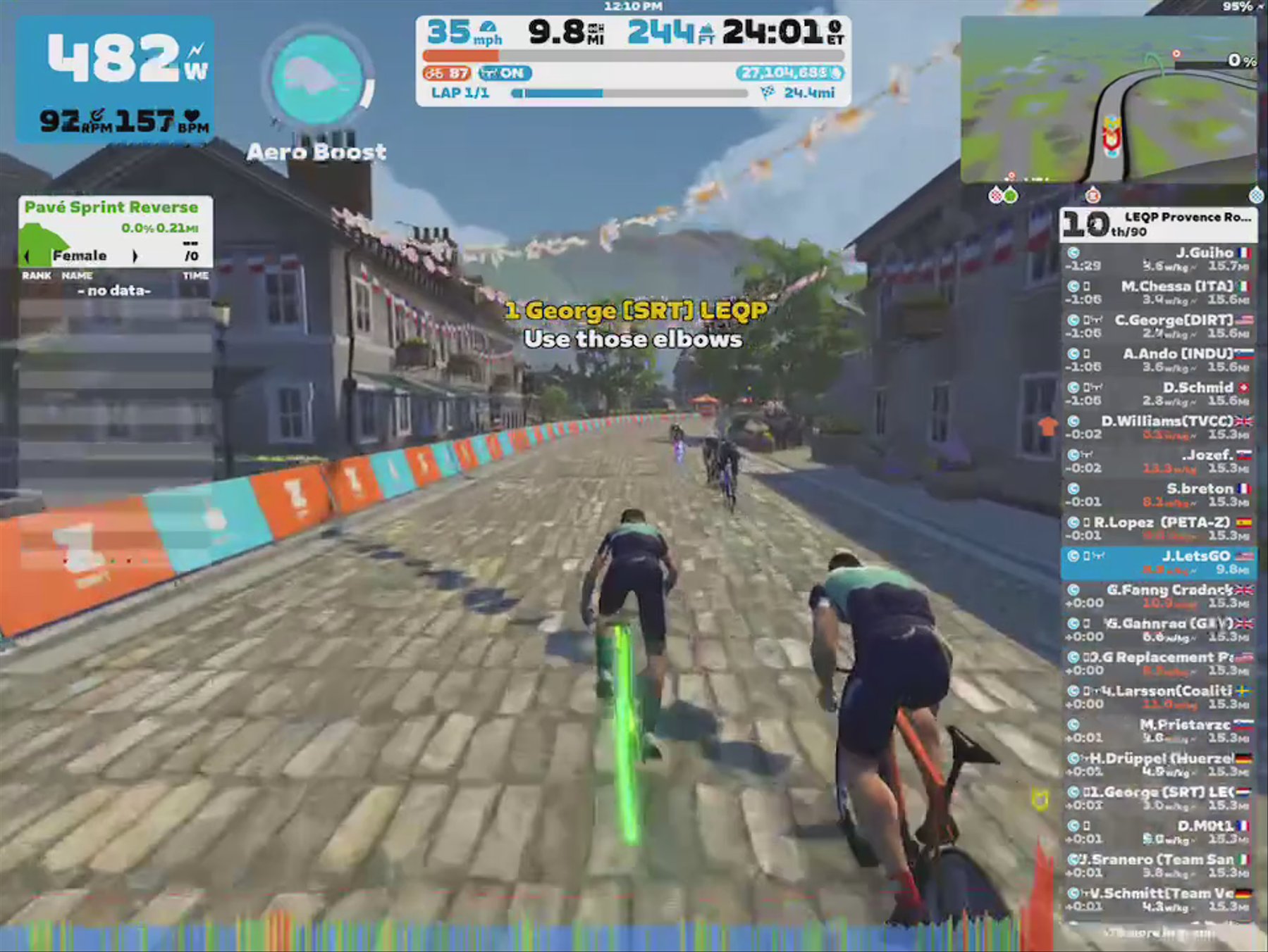 Zwift - Group Ride: LEQP Provence Rose Ride (C) on Tire-Bouchon in France