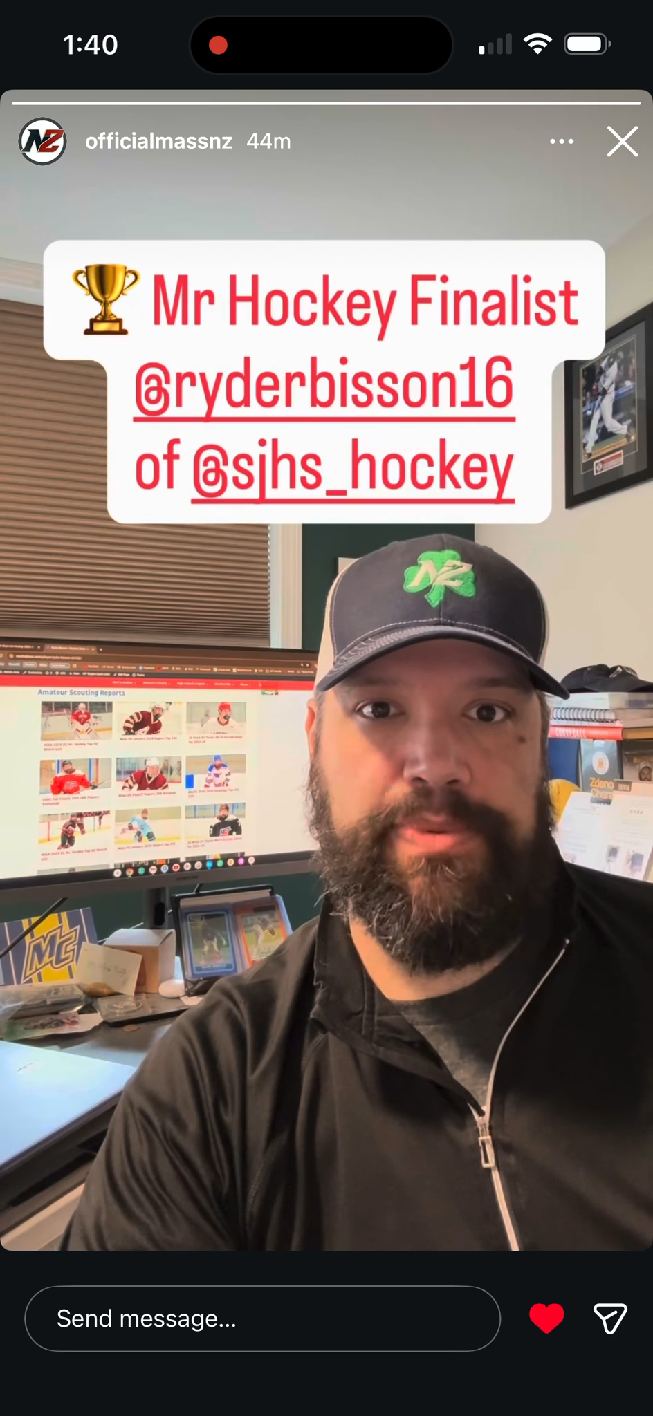 Ryder Bisson: 2026 Mr. Hockey Finalist