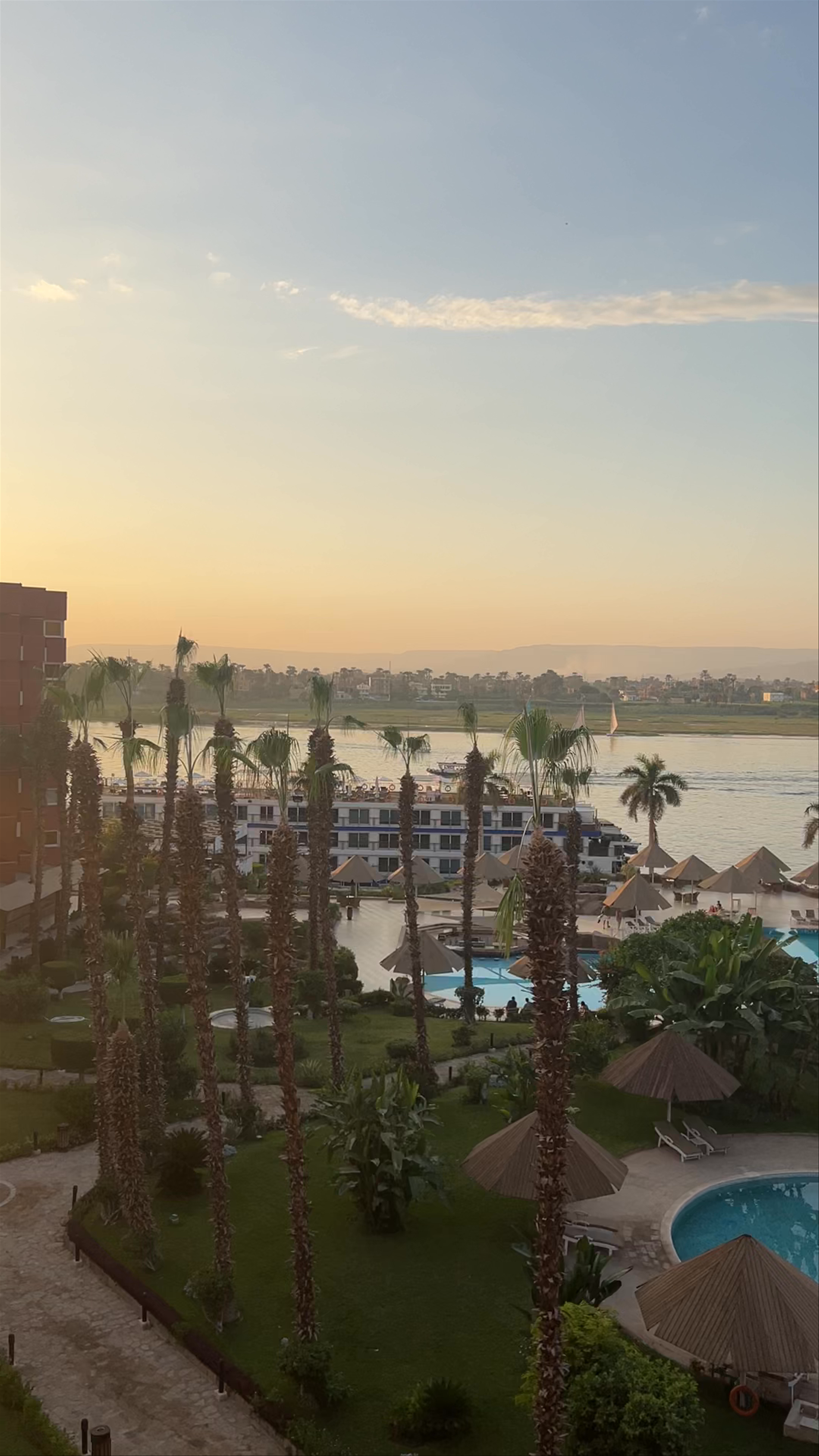 Sunset Views Over the Nile from Pyramisa Hotel Luxor